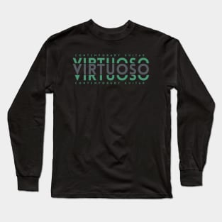 Contemporary Guitar Virtuoso Dark Green Long Sleeve T-Shirt